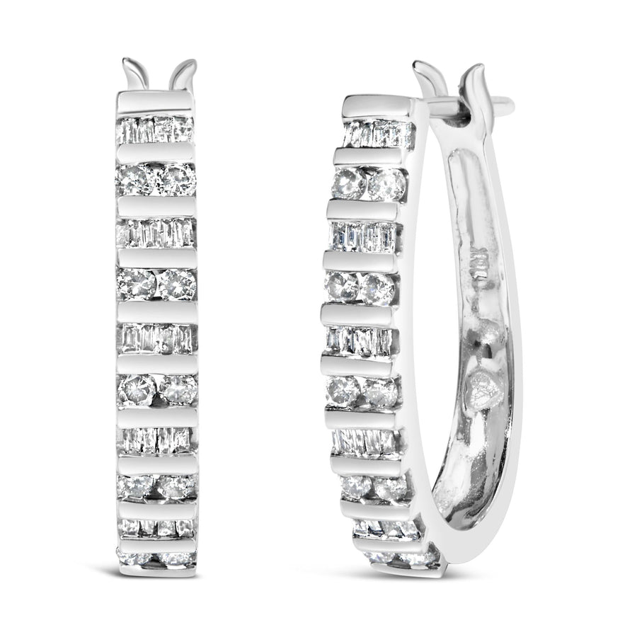 10K Yellow Gold 1.0 Cttw Alternating  Diamond 