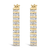 10K Yellow Gold 1.0 Cttw Alternating  Diamond 