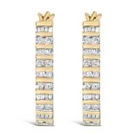10K Yellow Gold 1.0 Cttw Alternating  Diamond 
