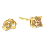 IGI Certified 3/8 Cttw Princess-Cut Square Diamond 4-Prong Solitaire Stud Earrings in 14K Yellow Gold (K-L Color, I1-I2 Clarity)-4 thumbnail 5