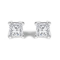 925 sterling silver ring with princess-cut diamond solitaire stone