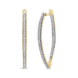 10k Yellow Gold Round Cut Diamond Earrings (1 cttw, I-J Color, I2-I3 Clarity)-0 thumbnail 1