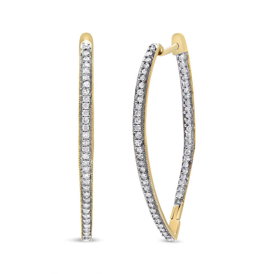 10k Yellow Gold Round Cut Diamond Earrings (1 cttw, I-J Color, I2-I3 Clarity)-0