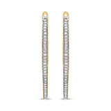 10k Yellow Gold Round Cut Diamond Earrings (1 cttw, I-J Color, I2-I3 Clarity)-1 thumbnail 2