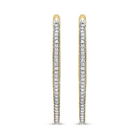 10k Yellow Gold Round Cut Diamond Earrings (1 cttw, I-J Color, I2-I3 Clarity)