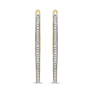 10k Yellow Gold Round Cut Diamond Earrings (1 cttw, I-J Color, I2-I3 Clarity)-1