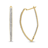 10k Yellow Gold Round Cut Diamond Earrings (1 cttw, I-J Color, I2-I3 Clarity)-3 thumbnail 4