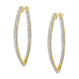 10k Yellow Gold Round Cut Diamond Earrings (1 cttw, I-J Color, I2-I3 Clarity)-4 thumbnail 5