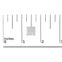 10K Yellow Gold 2.0 Cttw Invisible-Set Princess-Cut Diamond Stud Earrings
