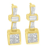 14K Yellow Gold 1/3 cttw Diamond Hoop Earrings (G-H, VS1-VS2)-0 thumbnail 1