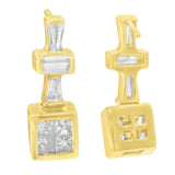 14K Yellow Gold 1/3 cttw Diamond Hoop Earrings (G-H, VS1-VS2)-1 thumbnail 2
