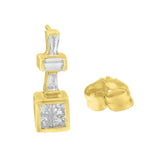 14K Yellow Gold 1/3 cttw Diamond Hoop Earrings (G-H, VS1-VS2)-2 thumbnail 3