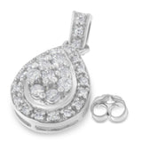 10k White Gold Round Cut Diamond Earrings (0.75 cttw, H-I Color, I1-I2 Clarity)-3 thumbnail 4