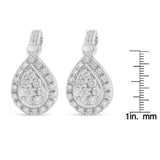 10k White Gold Round Cut Diamond Earrings (0.75 cttw, H-I Color, I1-I2 Clarity)-4 thumbnail 5