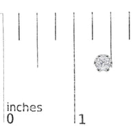 14K White Gold 1.0 Cttw Round Cut Prong-Set Diamond Crown Stud Earring (I-J Color, I1-I2 Clarity)