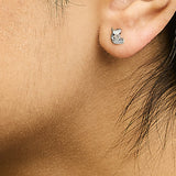 .925 Sterling Silver Round Cut Diamond Fashion Earrings (0.10 cttw, I-J Color, I2-I3 Clarity)-2 thumbnail 3