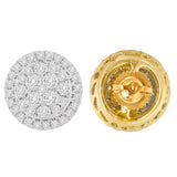 10K Yellow Gold Round Cut Diamond Earrings (1.5 cttw, H-I Color, I2-I3 Clarity)-2 thumbnail 3