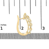 14k Yellow Gold 1/2 Cttw Diamond Cluster Hoop Earrings (H-I Color, SI2-I1 Clarity)-4 thumbnail 5