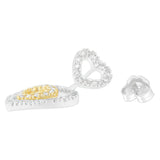 14K Two Toned 1/2 cttw Round Cut Diamond Earrings (H-I, SI1-SI2)-2 thumbnail 3