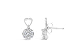 14K White Gold 1 1/4 cttw Round Cut Diamond Earrings (H-I, I1-I2)-3 thumbnail 4