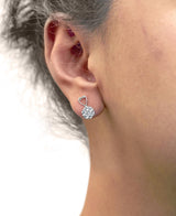 14K White Gold 1 1/4 cttw Round Cut Diamond Earrings (H-I, I1-I2)-2 thumbnail 3