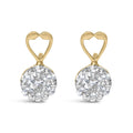 14K yellow gold ring with round diamond stones in near-colorless grade