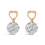 14K Yellow Gold 1ct. TDW Round-cut Diamond Earrings (I-J,SI2-I1)-0 thumbnail 1