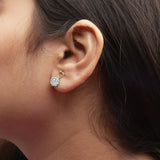 14K Yellow Gold 1ct. TDW Round-cut Diamond Earrings (I-J,SI2-I1)-2 thumbnail 3