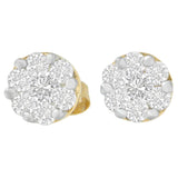 14K Yellow Gold 3/4 cttw Round Cut Diamond Stud Earring (I-J, SI2-I1)-0 thumbnail 1