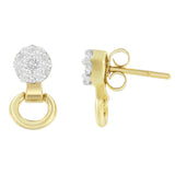 14K Yellow Gold 1/2 cttw Diamond Stud Earrings (I-J, SI1-SI2)-2 thumbnail 3