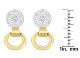 14K Yellow Gold 1/2 cttw Diamond Stud Earrings (I-J, SI1-SI2)-3 thumbnail 4
