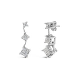 14K White Gold 1 cttw Princess Cut Diamond Earrings (G-H, VS1-VS2)-1 thumbnail 2