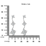 14K White Gold 1 cttw Princess Cut Diamond Earrings (G-H, VS1-VS2)-4 thumbnail 5