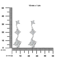 14K White Gold 1 cttw Princess Cut Diamond Earrings (G-H, VS1-VS2)