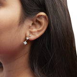 14K Yellow Gold 1 cttw Princess Cut Diamond Earrings (H-I, SI1-SI2)-2 thumbnail 3