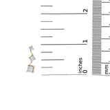14K Yellow Gold 1 cttw Princess Cut Diamond Earrings (H-I, SI1-SI2)-4 thumbnail 5
