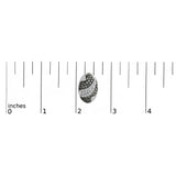14K White Gold 2.00 Cttw White and Treated Blue Diamond Oval Shield Omega Back Earrings (H-I Color, SI1-SI2 Clarity)-4 thumbnail 5