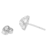 14K White Gold 1/3 cttw Round Cut Diamond Earrings (H-I, SI2-I1)-2 thumbnail 3