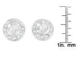 14K White Gold 1/3 cttw Round Cut Diamond Earrings (H-I, SI2-I1)-3 thumbnail 4