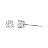 14K White Gold 3/4 Cttw Lab Grown Diamond 4-Prong Classic Stud Earrings (F-G Color, VS2-SI1 Clarity)-3 thumbnail 4