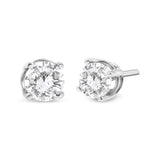 14K White Gold 3/4 Cttw Lab Grown Diamond 4-Prong Classic Stud Earrings (F-G Color, VS2-SI1 Clarity)-4 thumbnail 5