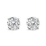 14K Gold Round Lab Grown Diamond Solitaire Stud Earrings with Screw Backs-17 thumbnail 23