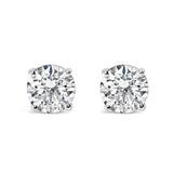 14K Gold 2.00 Cttw Lab Grown Round Brilliant-Cut Diamond Classic 4-Prong Stud Earrings with Screw Backs (F-G color, VVS2-VS1 Clarity)-1 thumbnail 2