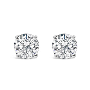 14K Gold 2.00 Cttw Lab Grown Round Brilliant-Cut Diamond Classic 4-Prong Stud Earrings with Screw Backs (F-G color, VVS2-VS1 Clarity)-1