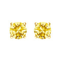 14K yellow gold ring with solitaire yellow diamond stone