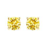 14K yellow gold ring with solitaire yellow diamond stone thumbnail 1