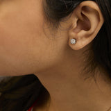 .925 Sterling Silver 1/2 Cttw Near Colorless Round Brilliant-Cut Diamond Miracle-Set Stud Earrings (H-I Color, I2-I3 Clarity)-2 thumbnail 3