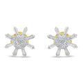 10k Yellow Gold Round and Baguette Diamond Stud Earring (0.50 cttw, H-I Color, I2-I3 Clarity)-0