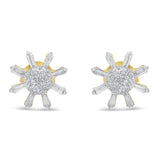 10k Yellow Gold Round and Baguette Diamond Stud Earring (0.50 cttw, H-I Color, I2-I3 Clarity)-0 thumbnail 1