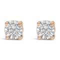 925 sterling silver stud earrings with round lab grown diamond stones